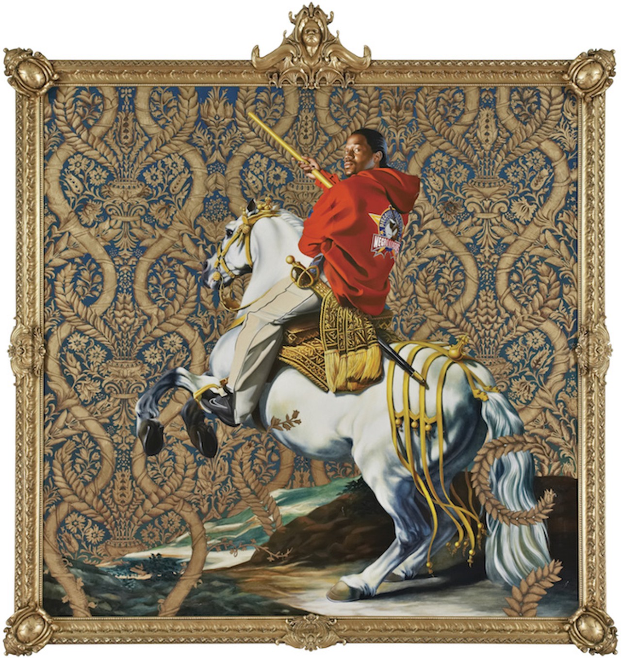 Kehinde Wiley, Equestrian Portrait of the Count-Duke Olivares, 2005. Oil on canvas.
