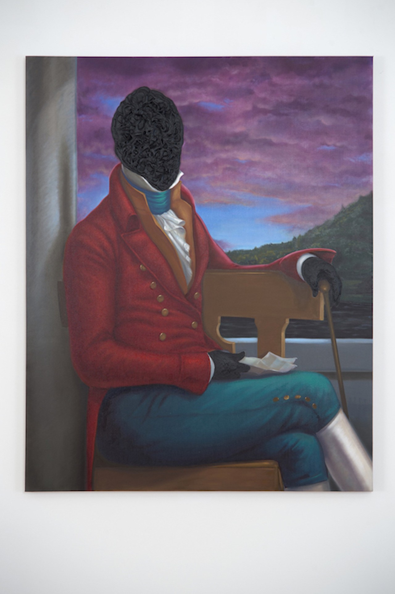 Titus Kaphar, Letters Never Read, 2017. Oil and tar on canvas.