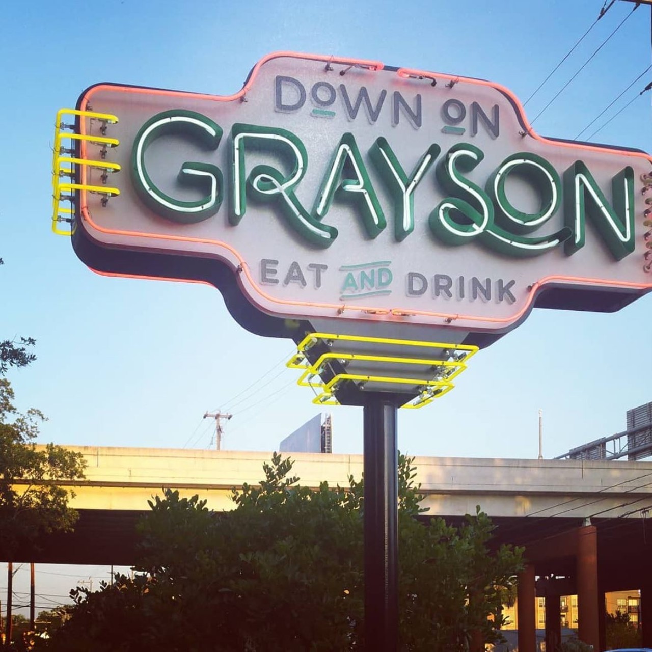 Down on Grayson
303 E Grayson St, (210) 248-9244, downongrayson.com
Located near the Pearl, Down on Grayson is a slightly-more upscale American food restaurant with a huge patio dining area under the shade of an oak tree. Have your wine and drink it too, right? 
Photo via Instagram / kafergie77