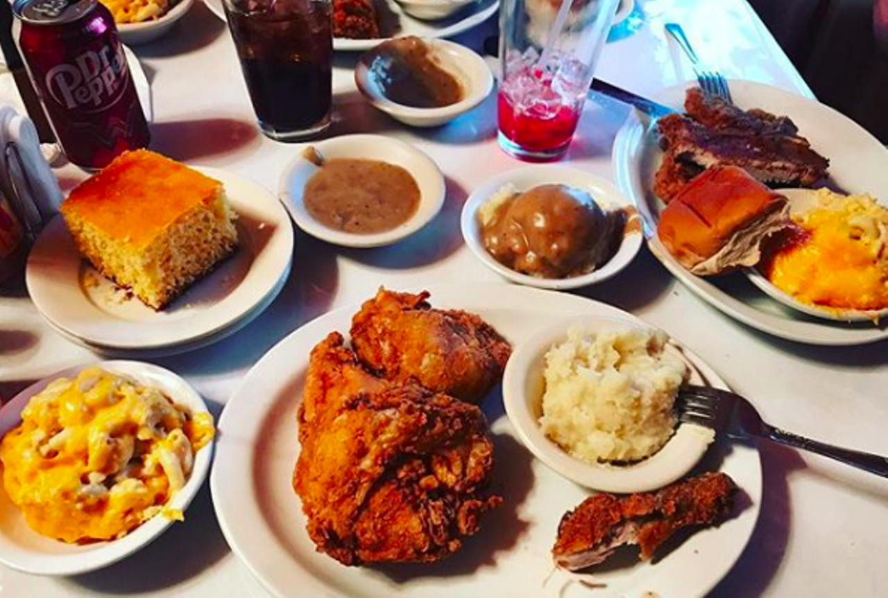 The name may be formal with “Mrs.” in it, but you’ll feel so laid back here. Get your entree fried – whether it be chicken, pork chops or catfish – and pair it with sides like baked mac & cheese and dirty rice.
Photo via Instagram / mrsjrodriguez_86