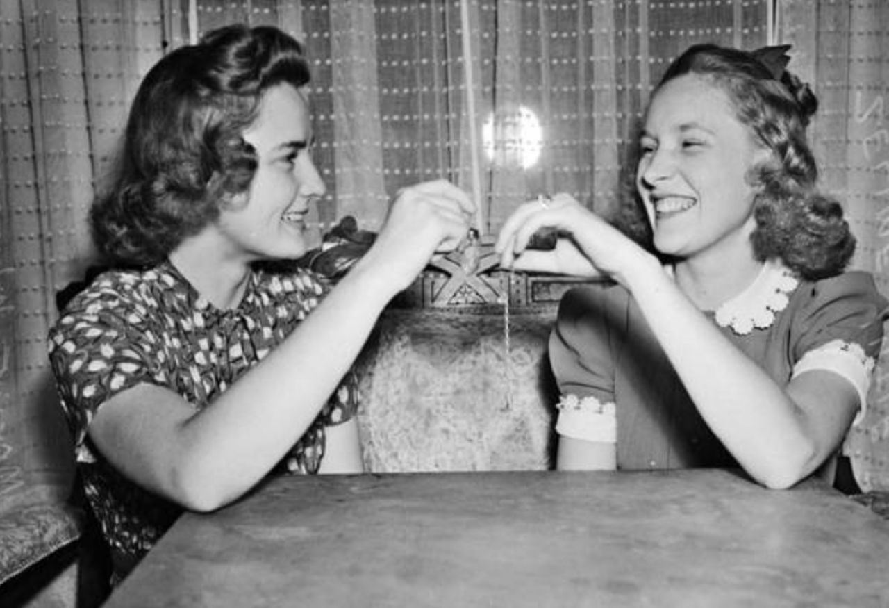 Everyone has their secret to passing exams, and for some that include superstitions. Incarnate Word College students Maxine Whitten, left, turned to a rabbit's foot and Zelime Lytle a charm for good luck.