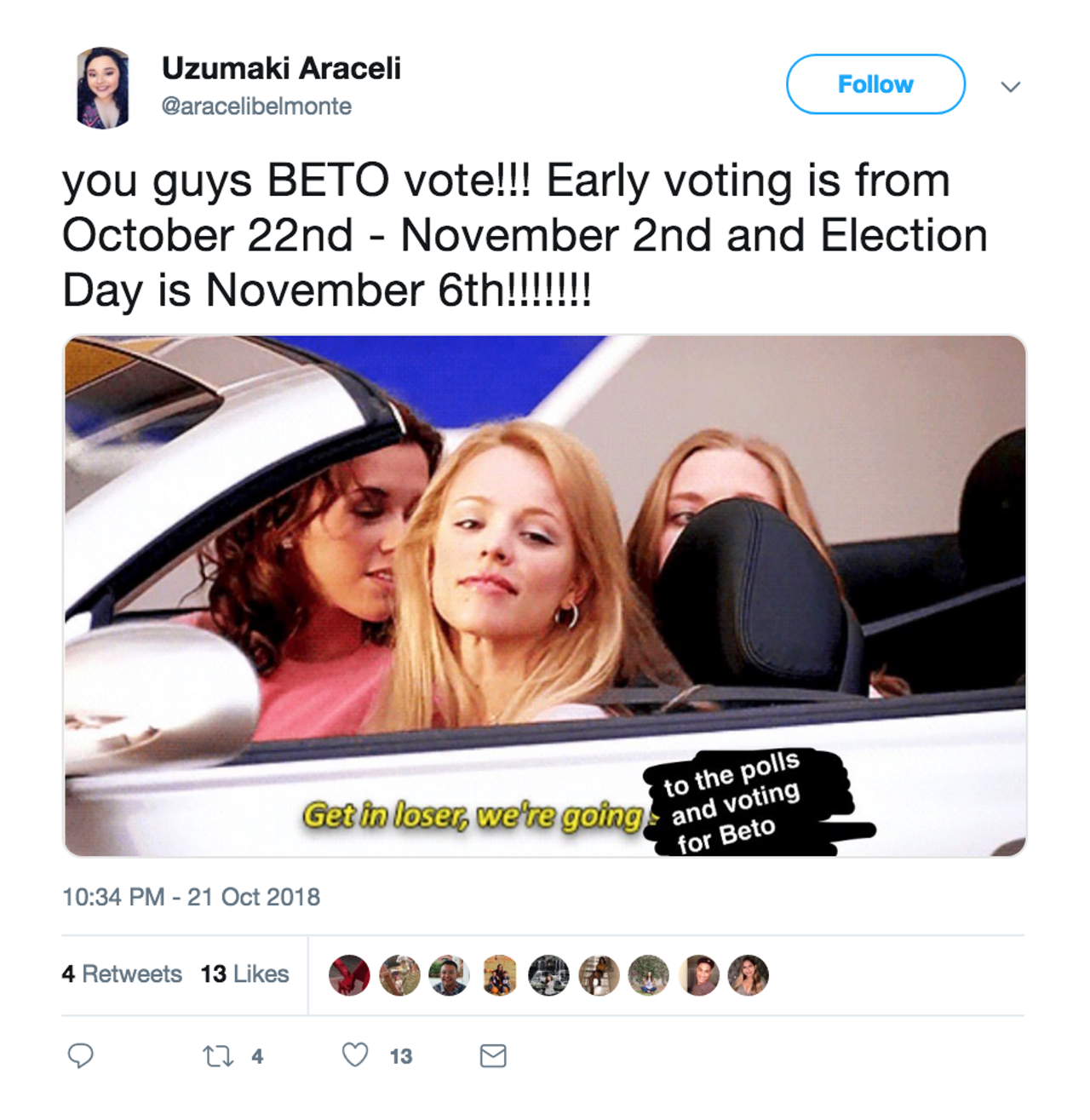Accurate Tweets About Early Voting in Texas to Get Your Ass to the Polls