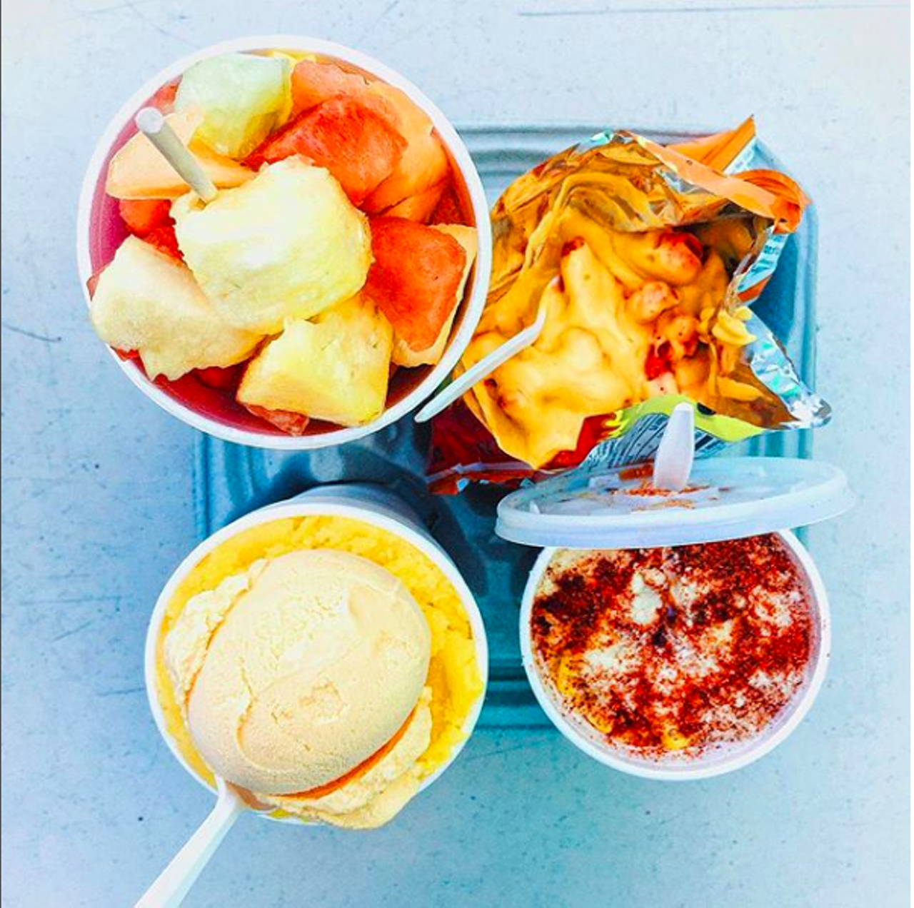 How easy it is to find raspas, mangonadas and other snack stand treats
Snack stands can be found throughout San Antonio and just keep on popping up. While common in cities with large Latino populations, we’re sure there aren’t chingos of shops in places like The Hamptons or Myrtle Beach.
Photo via Instagram / lovebriecheese