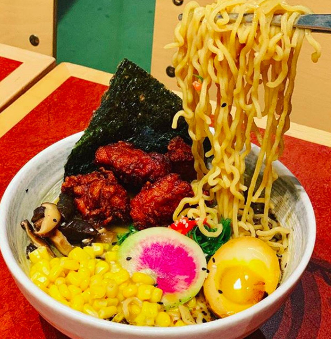 Noodle Tree
7114 UTSA Boulevard, facebook.com/noodletreetx
Nestled in the UTSA area, this ramen spot has been a hit with students since its January opening. For everyone else, stop by for ramen (duh) and small bites that will make your visit complete to this fresh spot.
Photo via Instagram / noodletreetx