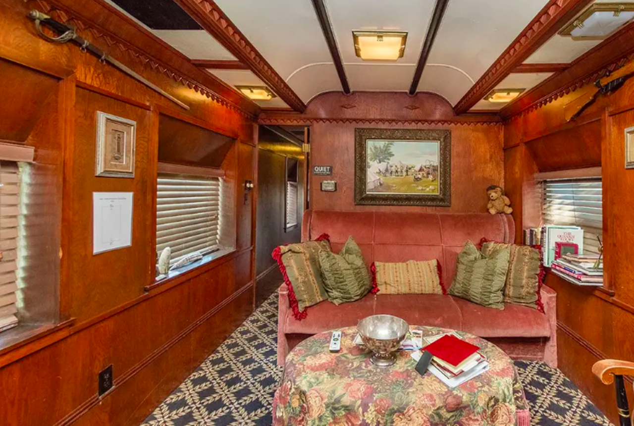 That's right, you can spend the night in a real-ass train! Head on up to Fredericksburg to stay in this historic Pullman train car.