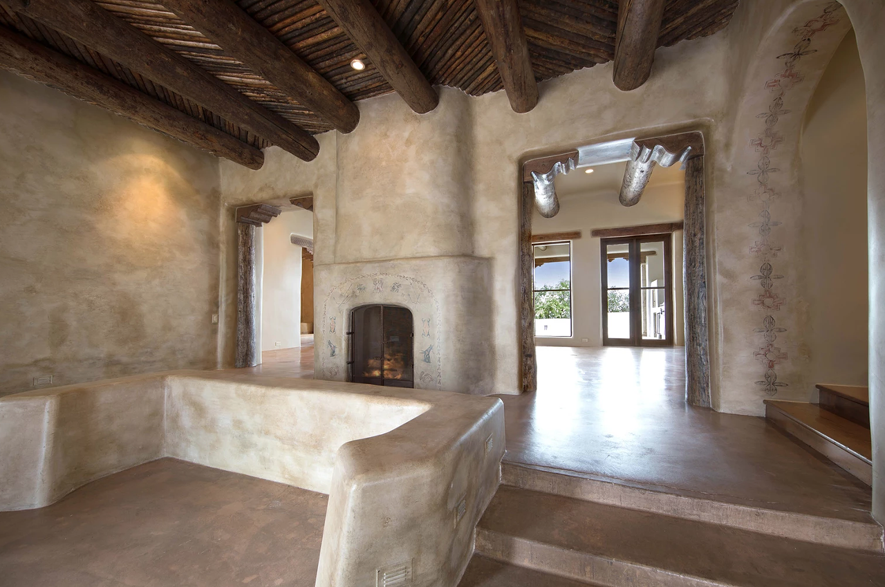 There's no shortage of fireplaces throughout the home. There's 14 throughout the home.
