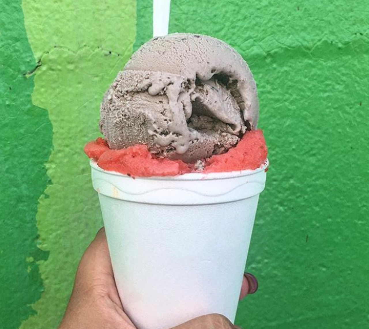 Las Nieves Fruit Cups & More
1118 W Hildebrand Ave, (210) 785-0601, lasnieves.net
While raspas reign supreme here, you can definitely enjoy ice cream too. From cones to sundaes, there’s no shortage of ice cream options. But why not get the best of both worlds? Ask for a scoop of ice cream in your raspa and just live your best life.
Photo via Instagram / lavidayessi