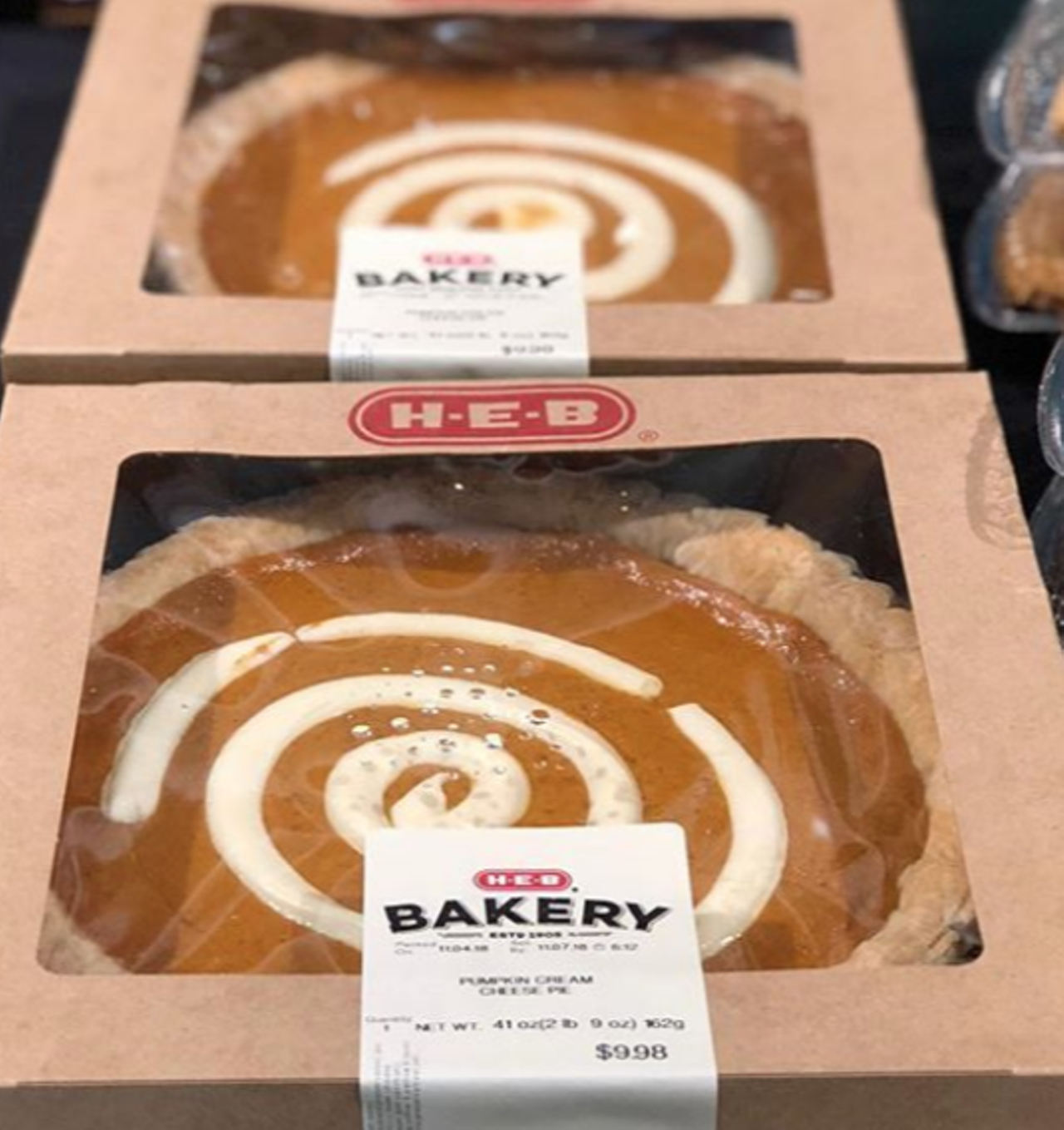 H-E-B
Multiple locations, heb.com
Whether you need a pie to take to your holiday party or just feel like stuffing your face and need a quick fix, you can trust the bakery at your local H-E-B to come through. It’s a tried-and-true favorite.
Photo via Instagram / heb