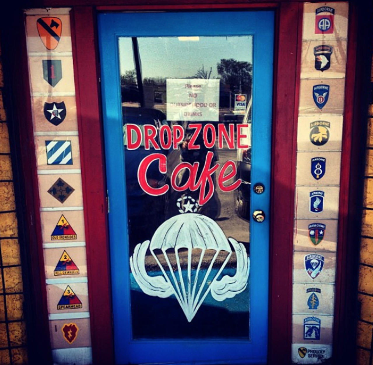 Drop Zone Cafe & Bar
1804 E Carson, (210) 314-7590, dropzonecafebar.com
Not too far from Fort Sam Houston you’ll find this local eatery that is all about serving the U.S. The East Side cafe was first opened by by retired Army Command Sgt. Major Ed Fernandez and his wife Hope, though retired Army Sgt. 1st Class Ken Gray has since leased the cafe from the couple. While lot is up for grabs on the menu — from Mexican dishes to American bites — fellow veterans can look forward to SOS (that’s meat in white gravy on biscuits to civilians).
Photo via Instagram / crispinburke