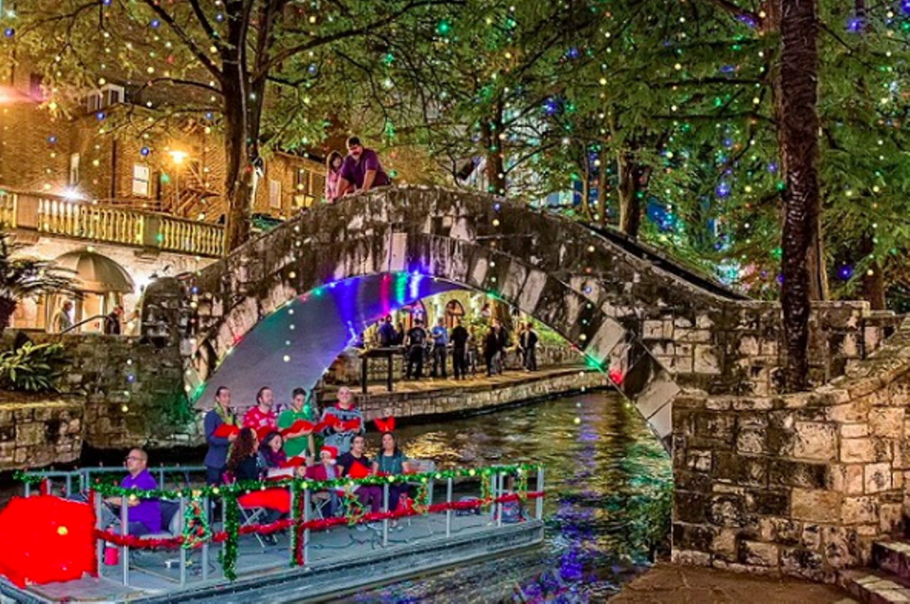 Sing along with carolers on the River Walk
Dec. 5-22, 6-8:15pm, Monday-Thursday; 6-9:30pm, Friday-Sunday, thesanantonioriverwalk.com
Nothing will get you in the holiday spirit quite like singing Christmas music. The best part is that other people are taking the lead if you’re singing along with carolers, so you’re not the only dorky one. If your date thinks this is lame, dump them. All you wanted for Christmas was them, but they didn’t even want to sing along with you.
Photo via Instagram / thesanantonioriverwalk