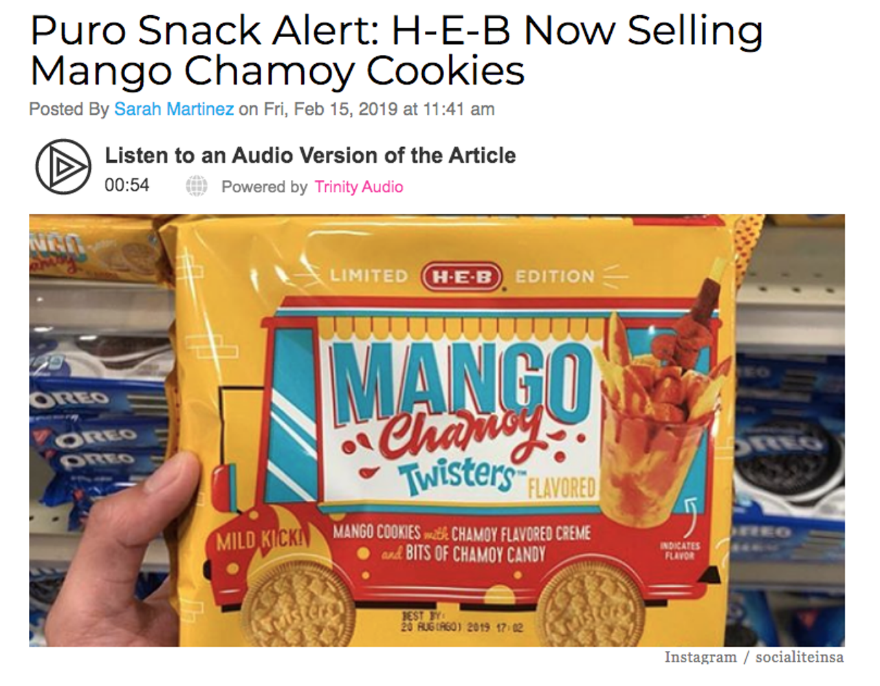 While Whataburger and Bill Miller Bar-B-Q are not as puro as we'd thought (it's been a tough year, after all), H-E-B has stayed true to the 2-1-0. Just take these mango chamoy cookies as proof of their loyalty. Read more here.