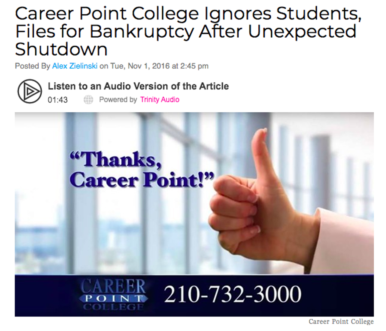 Thanks, Career Point! Read more here.