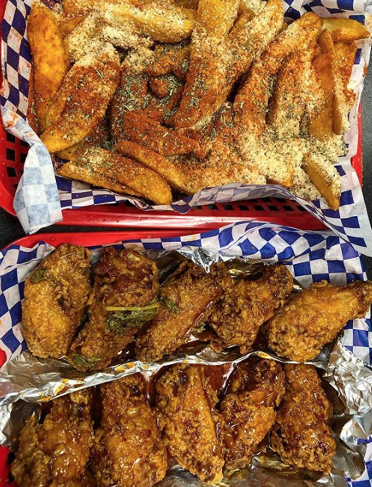 Wayne’s Wings
4453 Walzem Road, (210) 300-3891, wayneswingssa.com
Wayne’s Wings offers a variety of original flavors and dry rub options like the spicy ghost pepper-filled “Creeper” wings, and sweeter bites like the funnel cake wings. 
Photo via Instagram / stxfoodie