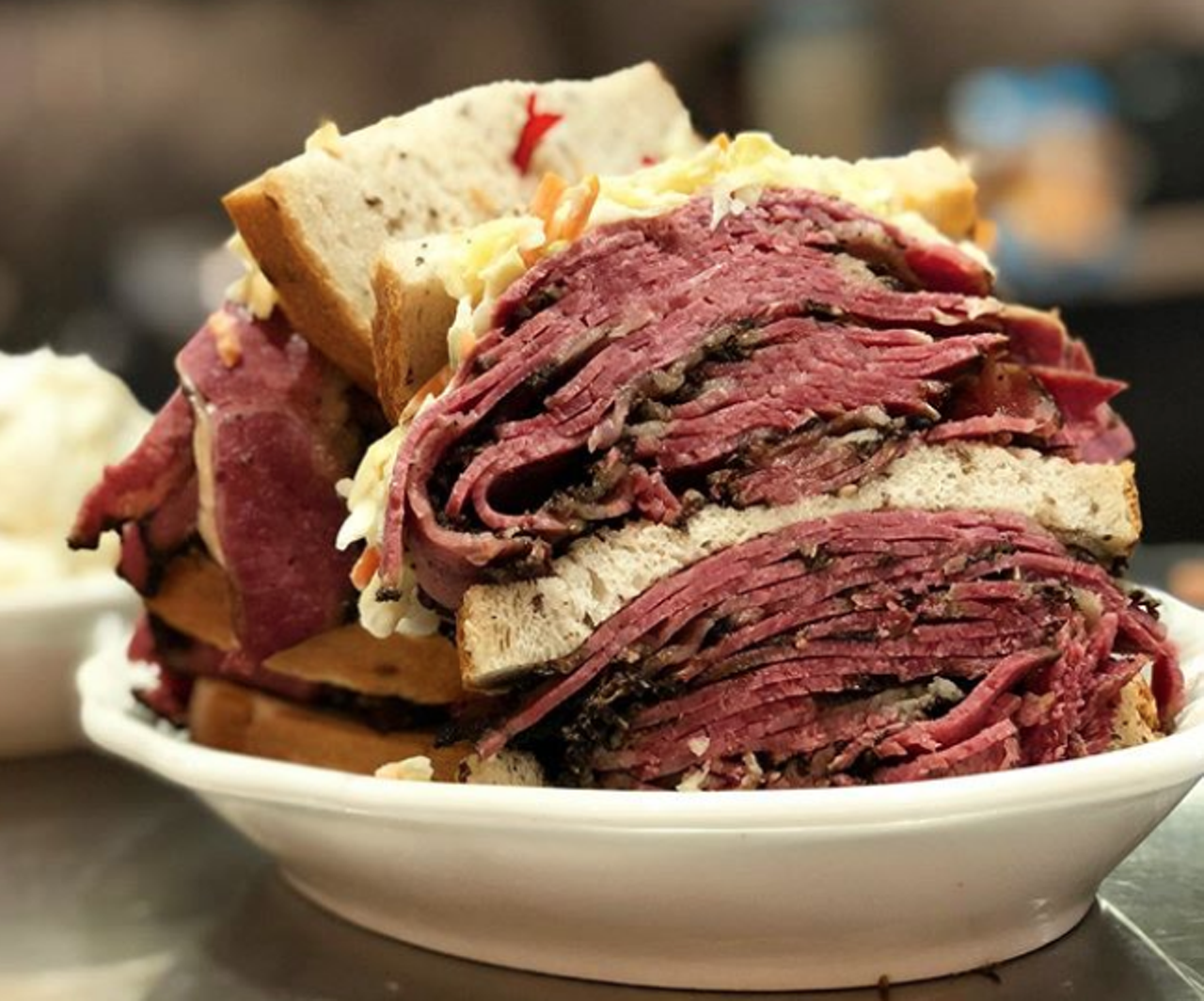 Kenny & Ziggy's
2327 Post Oak Blvd, Houston, (713) 871-8883, kennyandziggys.com
In the mood for an impeccable sandwich? Then get in the car and head to this Houston spot, where you can score New York-style deli classics. While the corned beef sandwich is a no brainer, you may also want to indulge in Yiddish favorites like the Mishmosh soup.
Photo via Instagram / kennyandziggys