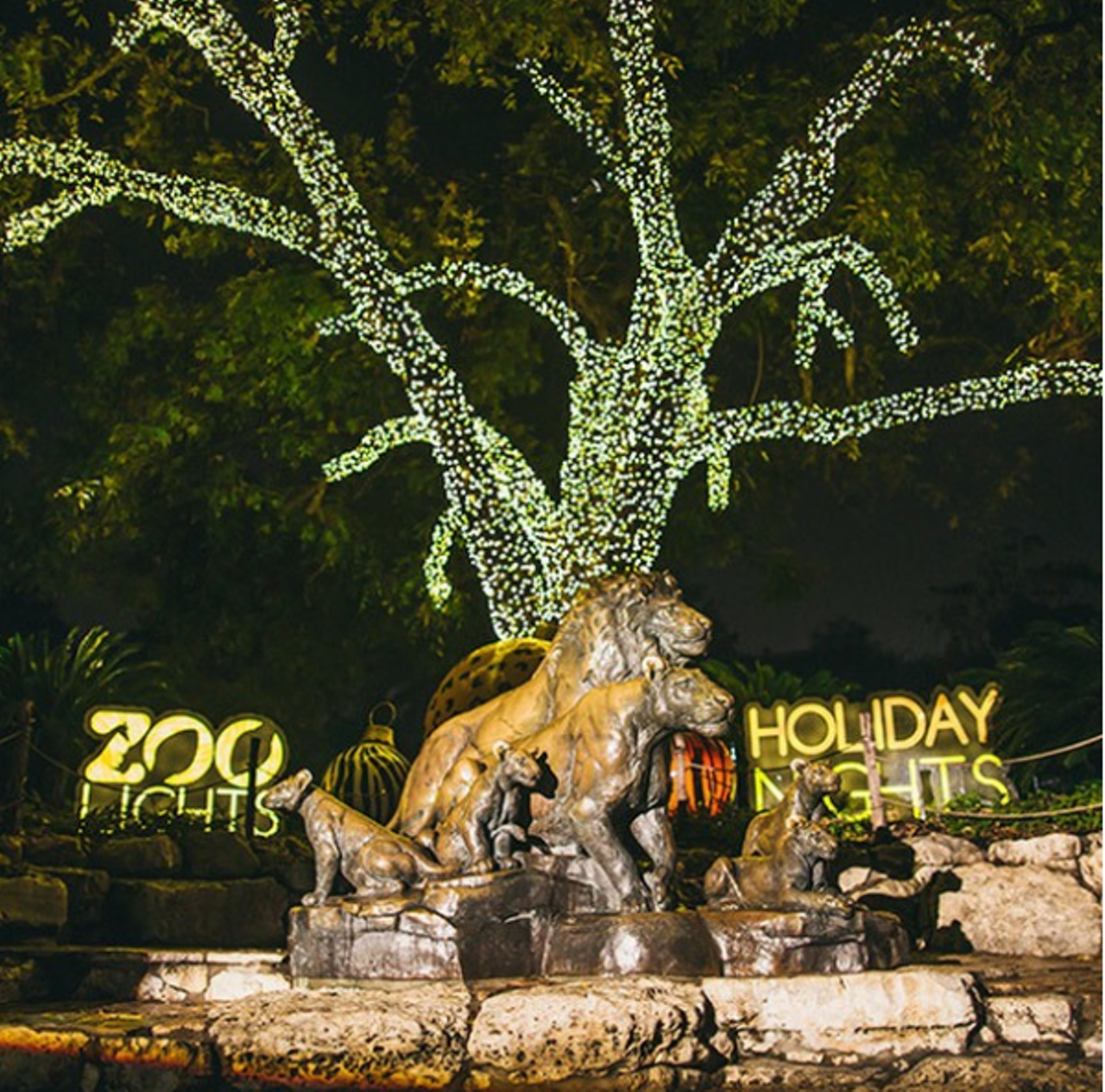 San Antonio Zoo
3903 N St Mary's St.,  sazoo.org
Get Merry & Bright at the San Antonio Zoo this season and stroll under twinkling lights as you sip hot chocolate and check out the zoo's new show. Also, new this year is the ice skating rink and camel rides. 
Photo via Instagram,  hilton_sanantonioairport
