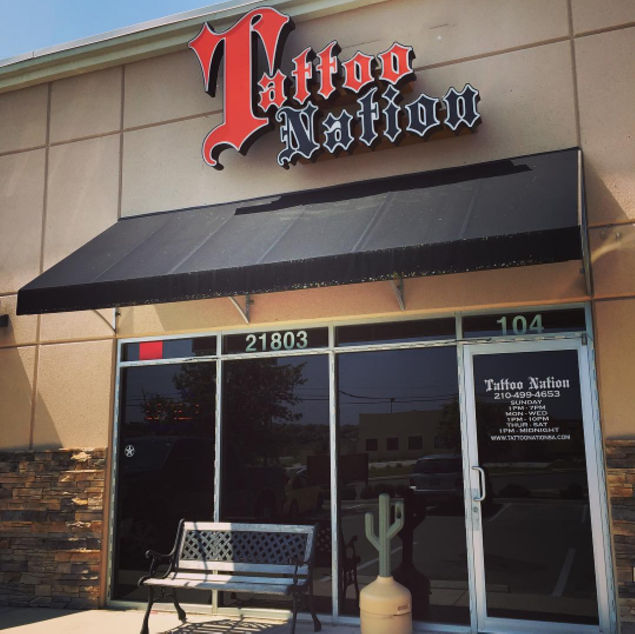 Tattoo Nation
Address: 21803 Encino Commons Blvd #104
Call (210) 499-4653 for more information. 
Photo via Facebook/Tattoo Nation