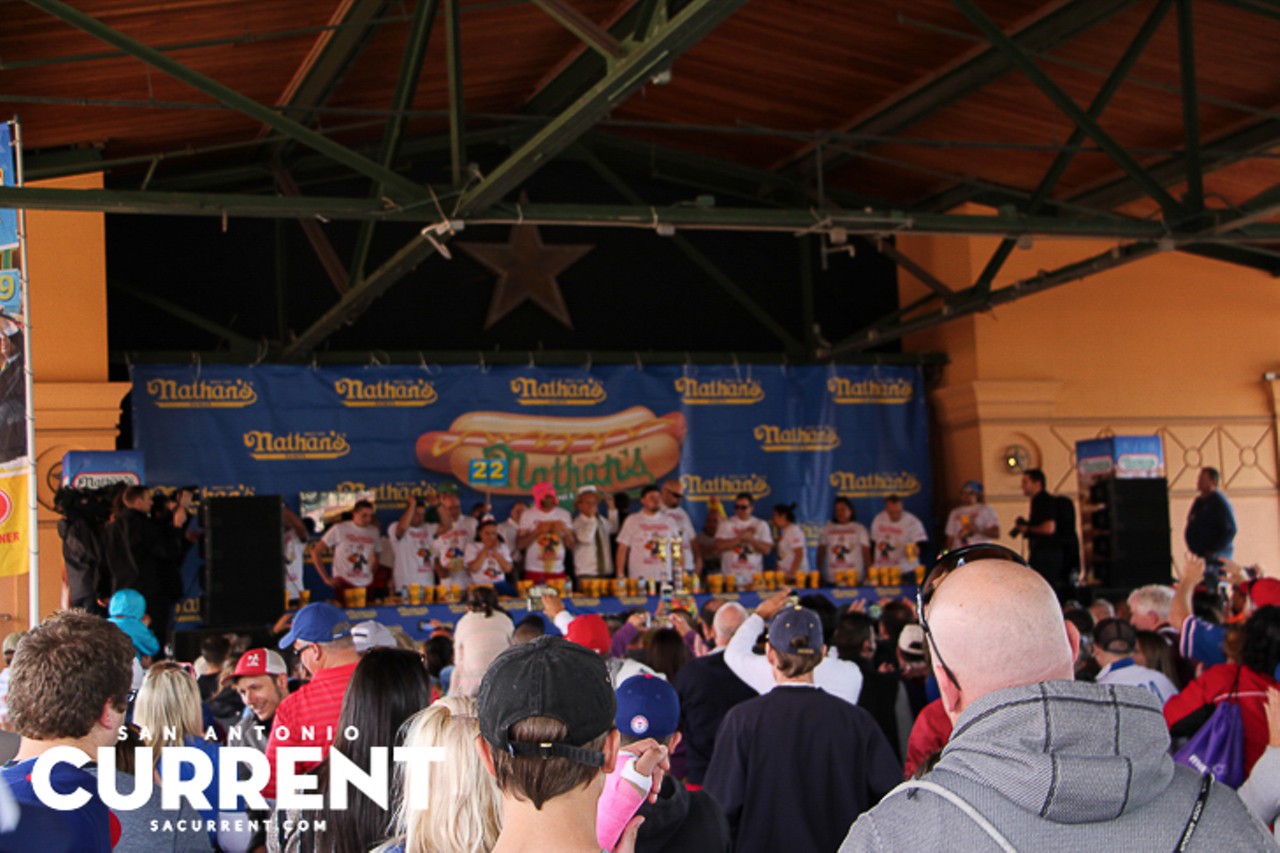 Photos From Major League Eating's SA Hot Dog-eating Contest