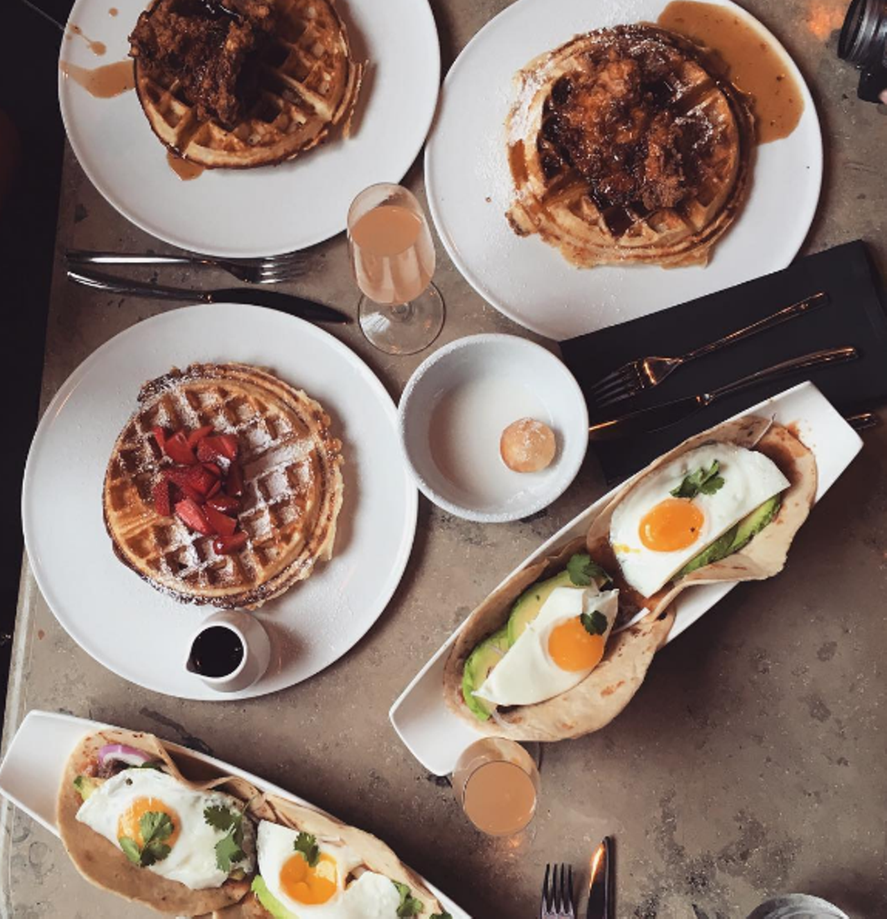 Brigid
803 S St Mary's St, (210) 263-7885
Not all menu items are fifteen-dollar friendly, but  you can still enjoy most of the brunch menu and a few dishes for supper.
Photo via Instagram/safoodbites