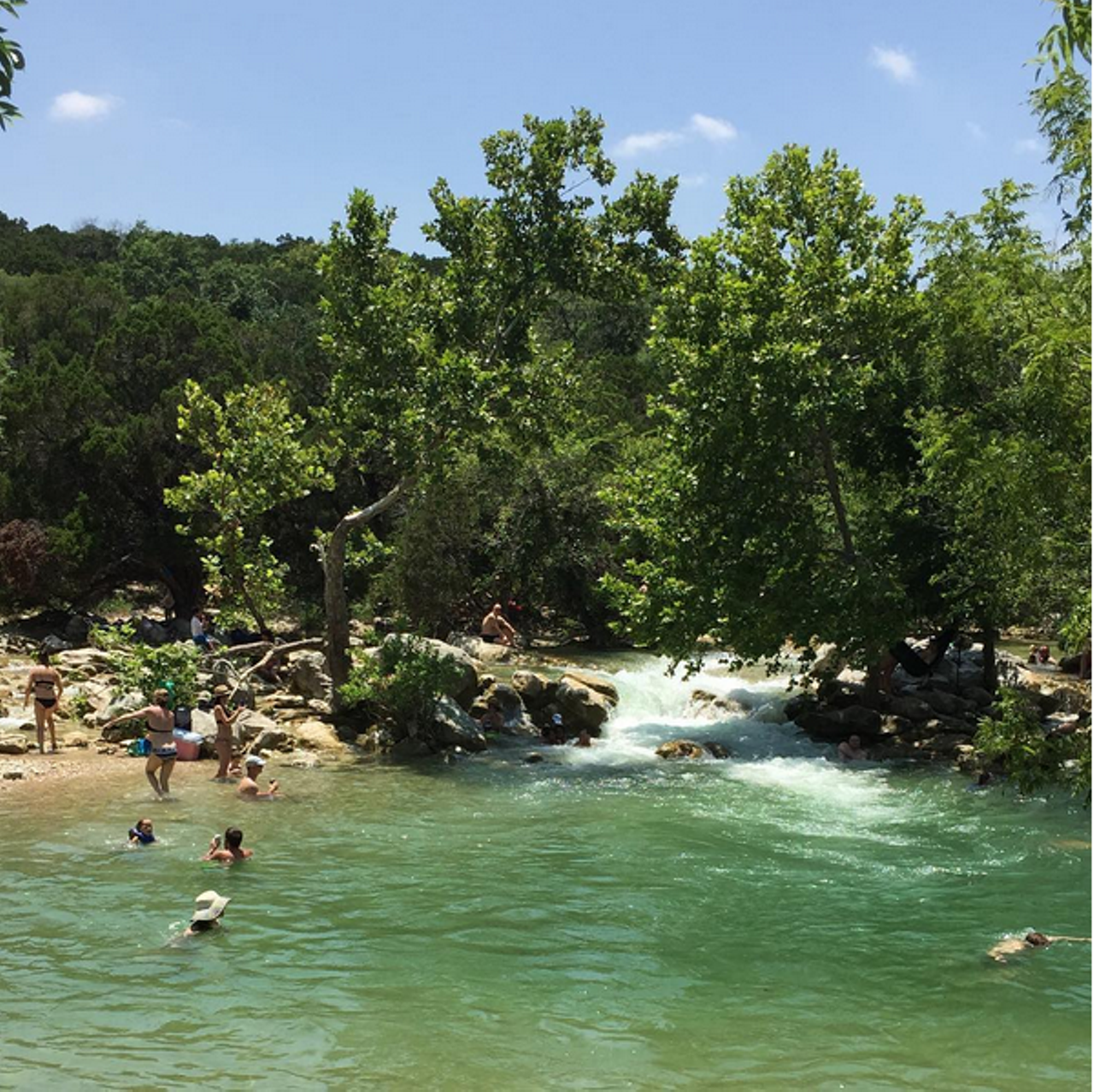 Twin Falls
3755 S. Capital of Texas Hwy., Austin, TXThis Austin swimming hole is tucked away in the beautiful Barton Creek Greenbelt. It's a great fee alternative to visiting Barton Springs Pool. 
Instagram/metival818