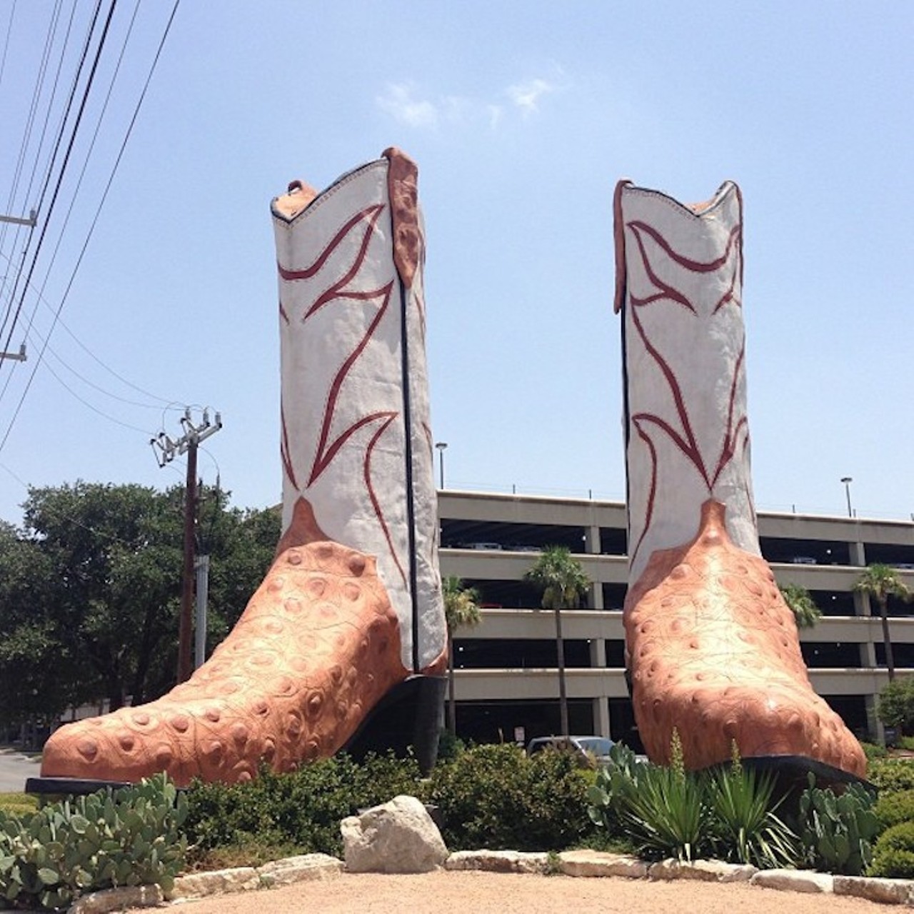The World's Biggest Cowboy Boots 
7400 San Pedro Ave.
Sitting right outside the bustlin' North Star Mall are the World's Biggest Cowboy Boots, a familiar oddity for San Anto shoppers. 
Photo via Instagram (marksantaines)