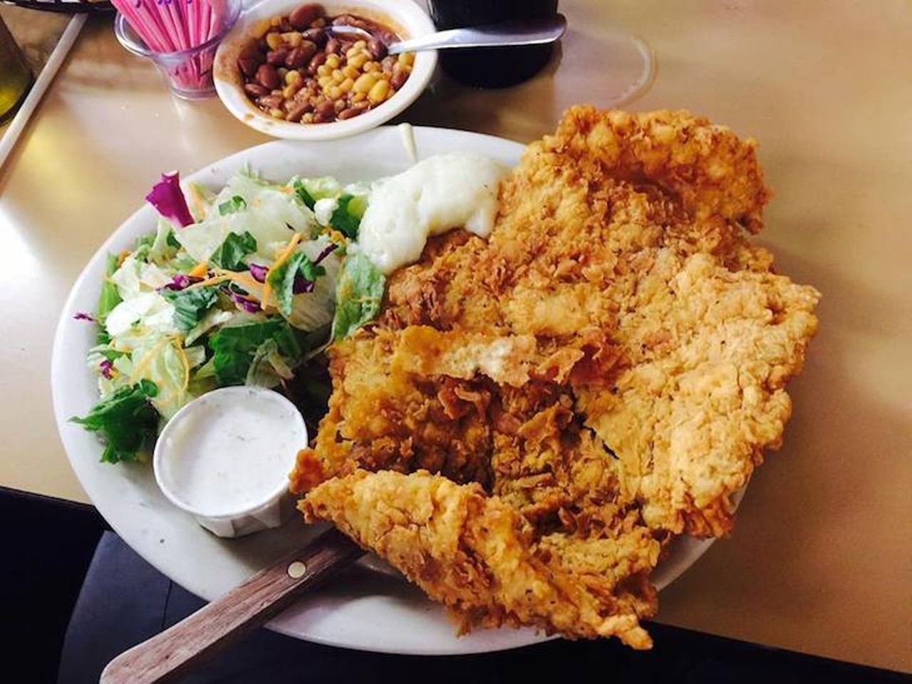  De Wese's Tip Top Cafe 
2814 Fredericksburg Rd., (210) 732-0191, dewesestiptopcafe.com
De Wese's is a homestyle cafe known for serving up delicious chicken-fried steak and pie since 1938.
Photo via Facebook (Dewese's Tip Top Cafe Fredericksburg Rd.)