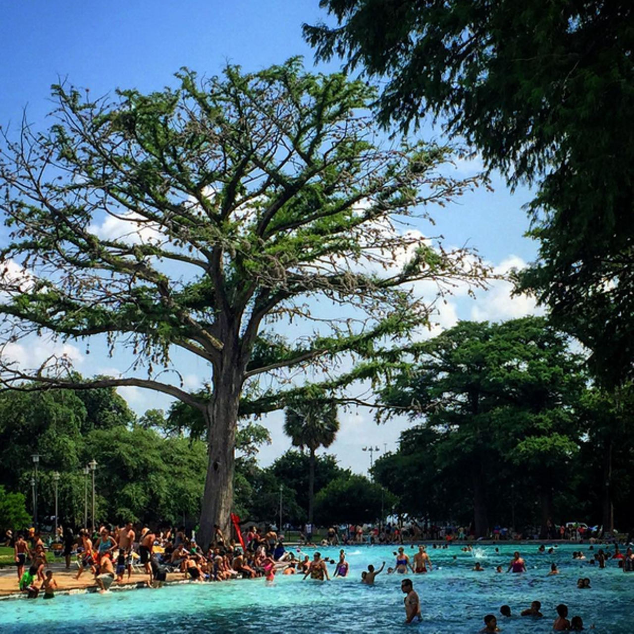 San Pedro Pool
1315 San Pedro Ave.This massive swimming pool, located in the second oldest park in the city, offers plenty of space to cool off in the freshest water possible. It's easily the best place to swim for free in San Antonio.  
Instagram/instagramtexas