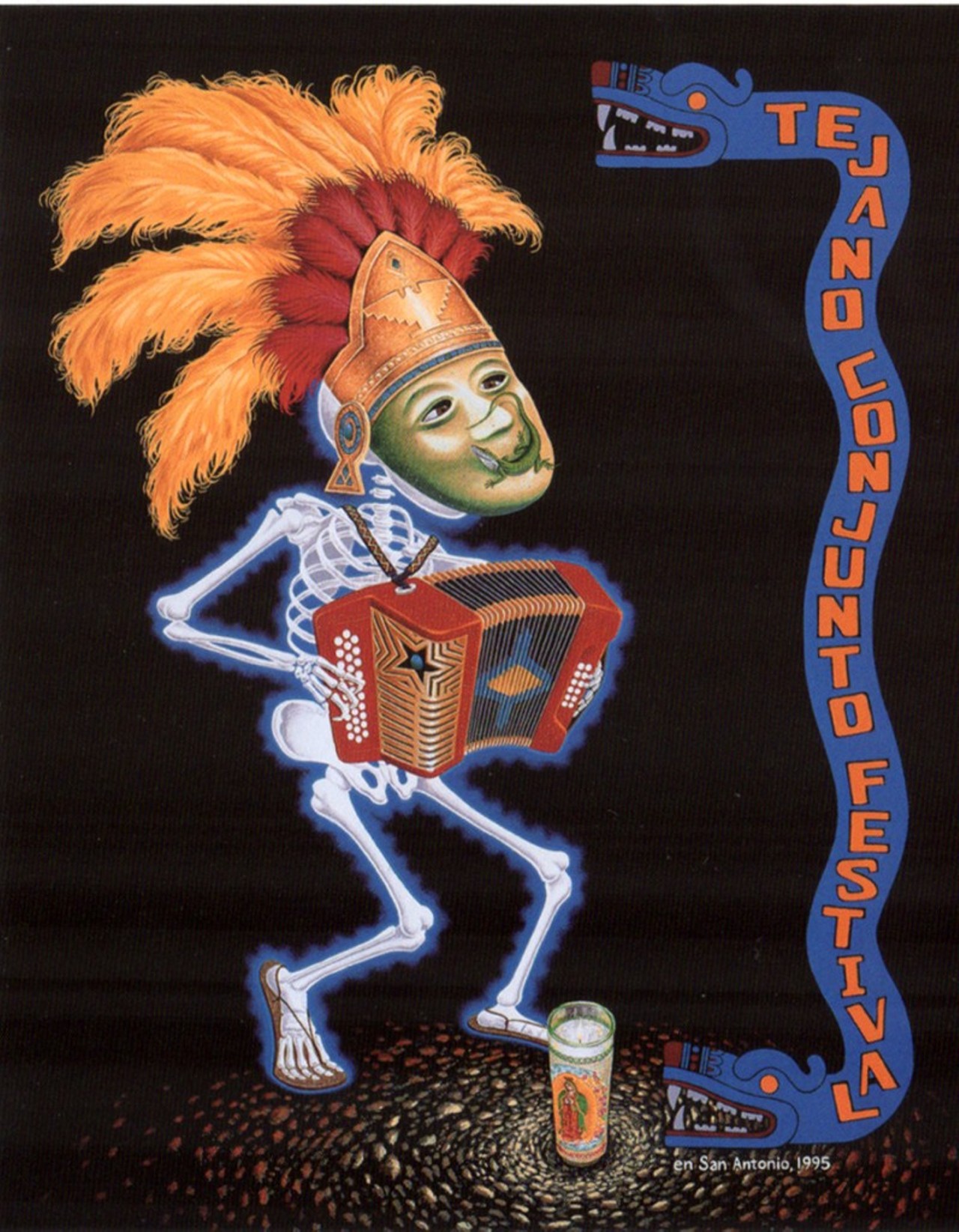 1995 Tejano Conjunto Festival poster by Clemente F. Guzman III