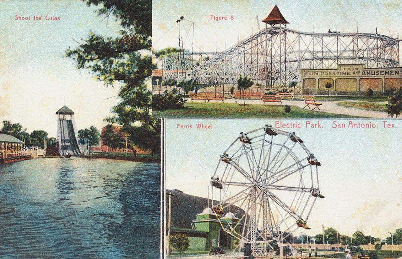 Electric Park
Before its closing in 1917, Electric Park offered amusement rides to visitors in its location across from San Pedro Springs Park, where VIA Metropolitan currently resides. This amusement park chain was inspired by the unbridled success of New York's Coney Island after 1903. Unfortunately, it did not hold the same stay power as the classic American theme park. 
Vintage San Antonio