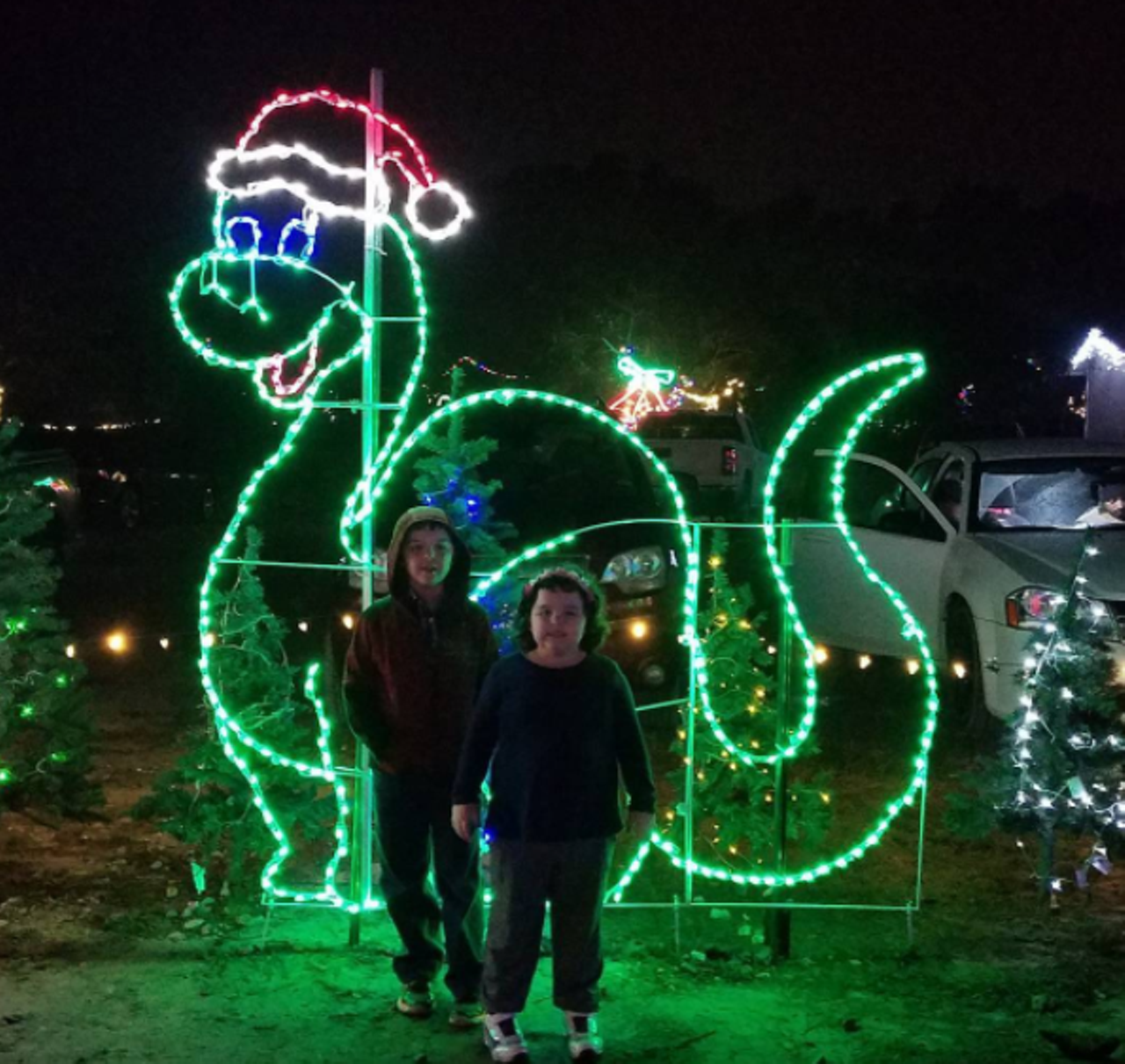 Elf Acres
1475 Grosenbacher Road, (210) 643-8662,  facebook.com/elfacres
Head out to the 20-acre Christmas light drive-thru and strike a pose with your favorite installations.
Photo via Instagram,  kennethkirk1919