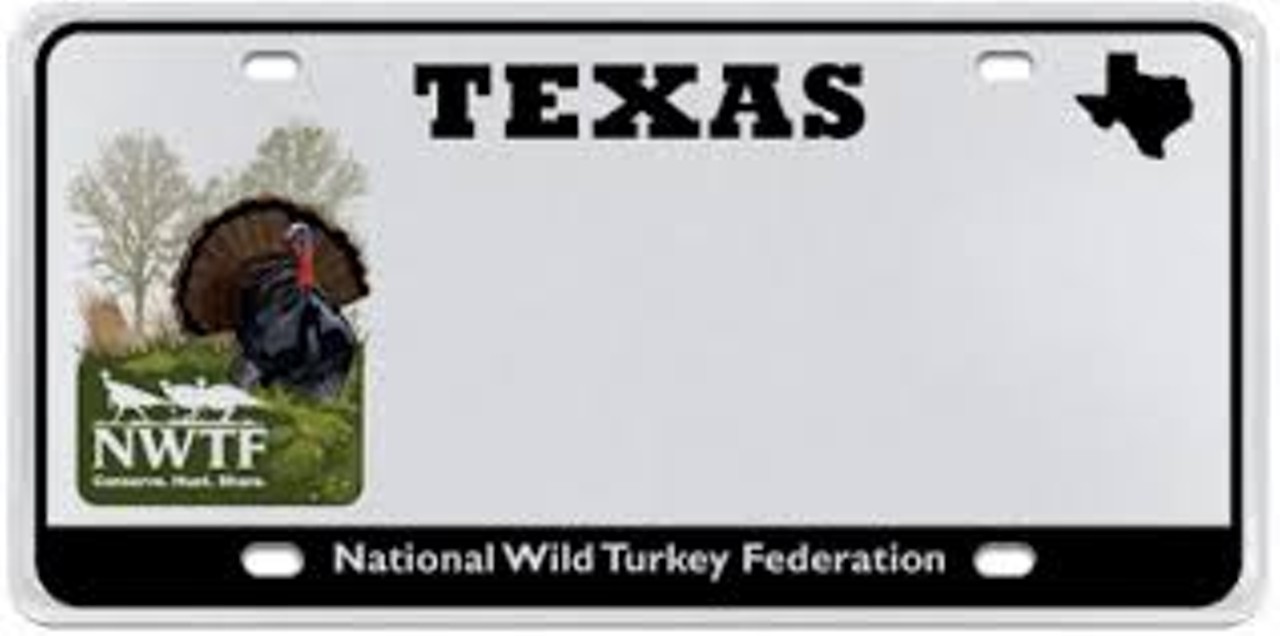 
Did you know there was such a thing as the National Wild Turkey Federation? No? Well, there is. Support the conservation of turkeys with this plate.
