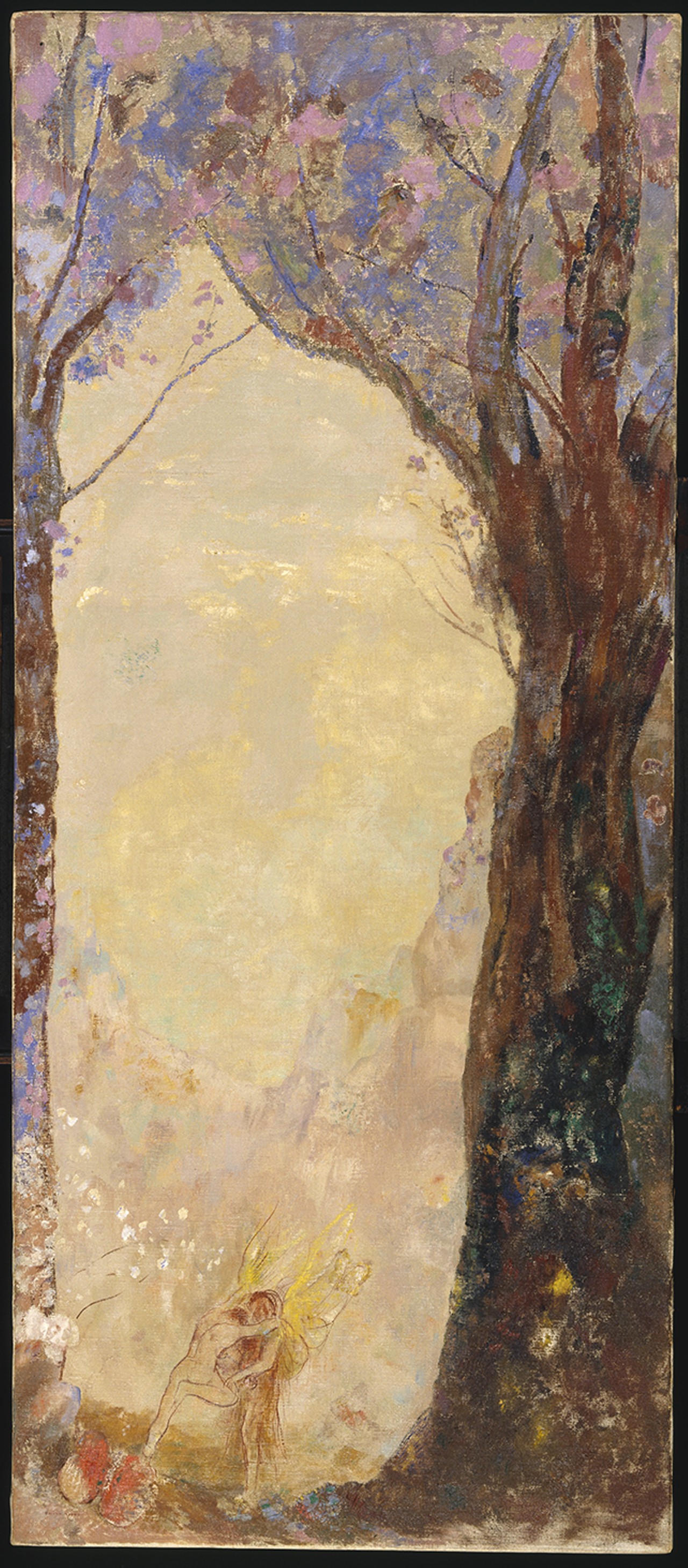 Odilon Redon (French, 1840&#150;1916). Jacob Wrestling with the Angel, circa 1905&#150;10. Oil on canvas, 56 1/2 x 24 1/2 in. (143.5 x 62.2 cm). Brooklyn Museum, Bequest of Alexander M. Bing, 60.31. (Photo: Brooklyn Museum)
