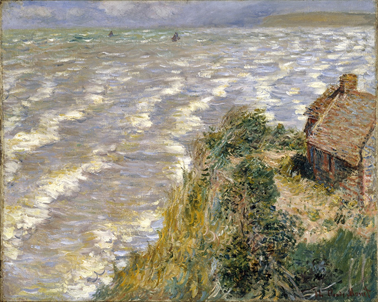Claude Monet (French, 1840&#150;1926). Rising Tide at Pourville, 1882. Oil on canvas, 26 x 32 in. (66 x 81.3cm). Brooklyn Museum, Gift of Mrs. Horace O. Havemeyer, 41.1260. (Photo: Brooklyn Museum)