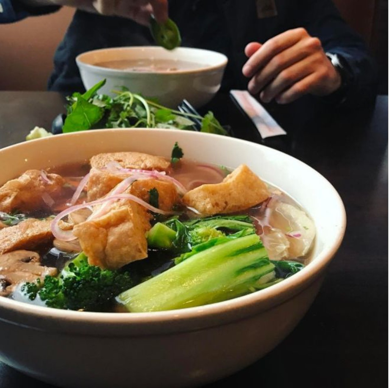 Heavenly Pho
19178 Blanco Road #305, (210) 545-3553
Big appetites should go for the No. 1 with beef noodle soup with eye round steak, brisket, rare flank, tendon, tripe and meatball. 
Photo via Instagram,  annais_fm