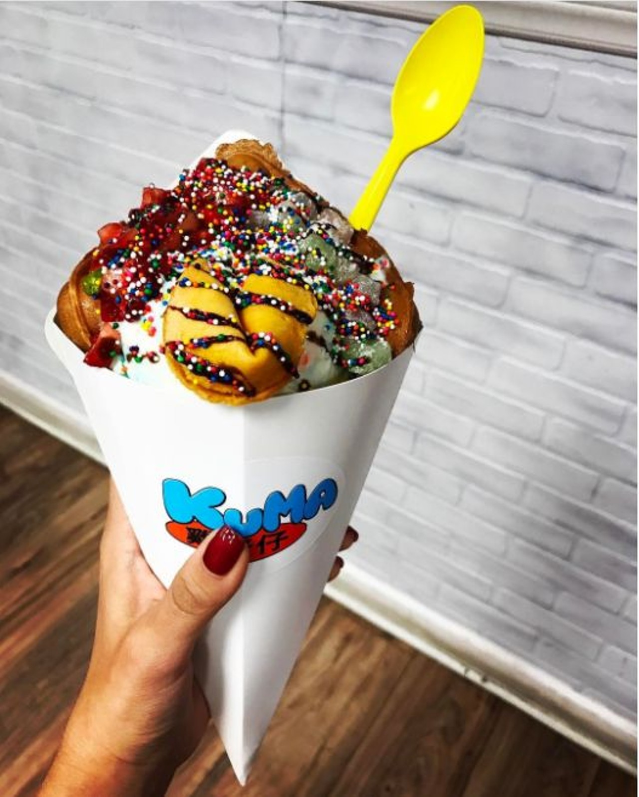 Hong Kong Waffle from Kuma
6565 Babcock Road
But if you need a bigger dose of sugar, you&#146;ll want to get in line at Kuma where the Hong Kong waffles are made fresh and topped with all manners of tapioca, drizzles, Pocky and fixin&#146;s. 
Photo via Instagram, champagnelindsay