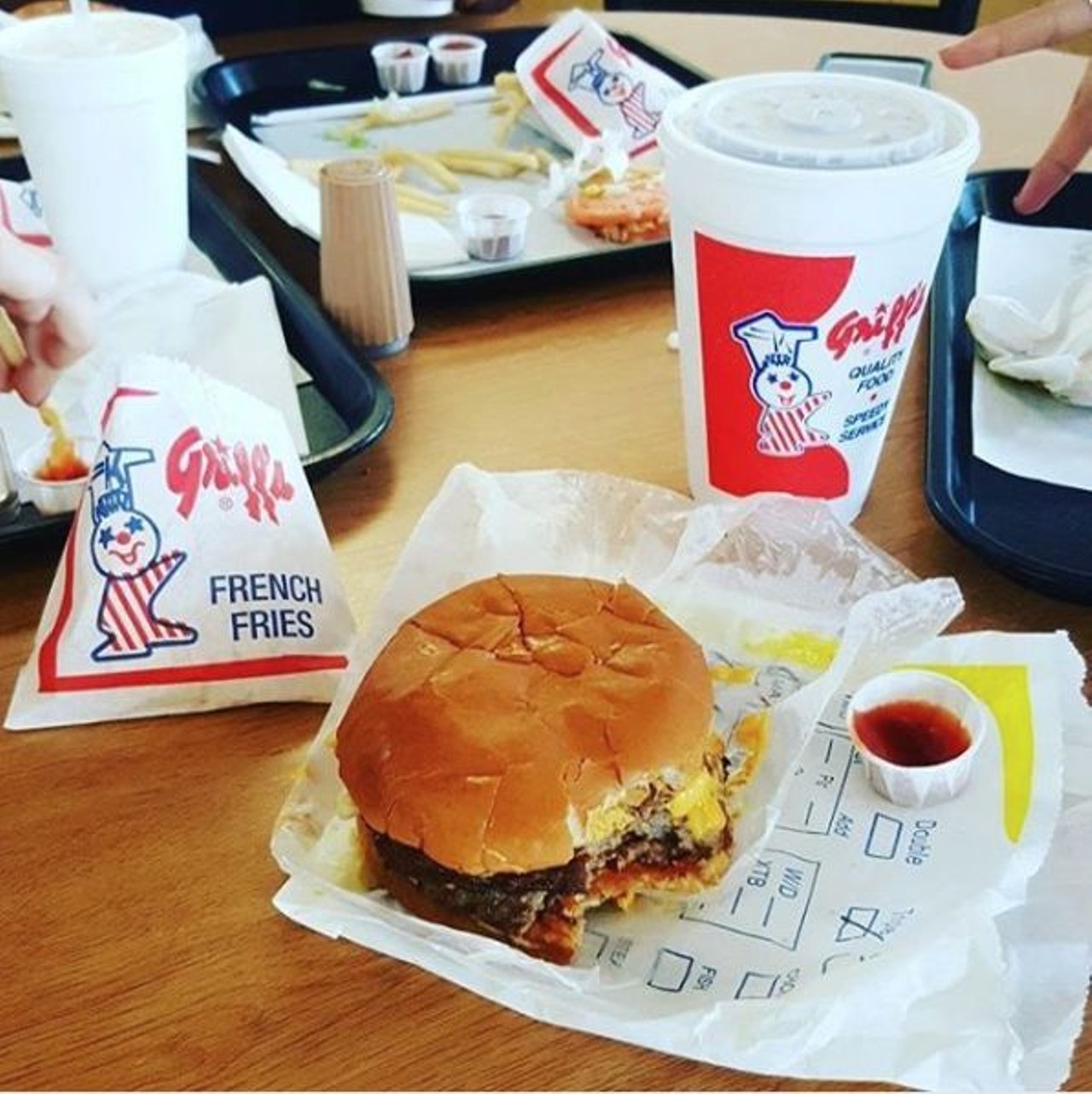 Griff&#146;s Hamburgers
218 Pleasanton Road, (210) 923-1671
Because you can get big burger flavors on a wee little budget. 
Photo via Instagram, 0skitty