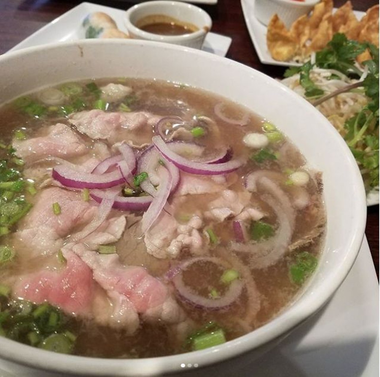 Pho Kim Long
4230 McCullough Ave., (210) 829-8021
Get the giggles out of the way before you head to Pho Kim Long. The joint carries pho favorites in massive bowls, vermicelli bun and Vietnamese sandwiches on soft bollilos. The lunch game is on-pointe. 
Photo via Instagram,  annahoangvu