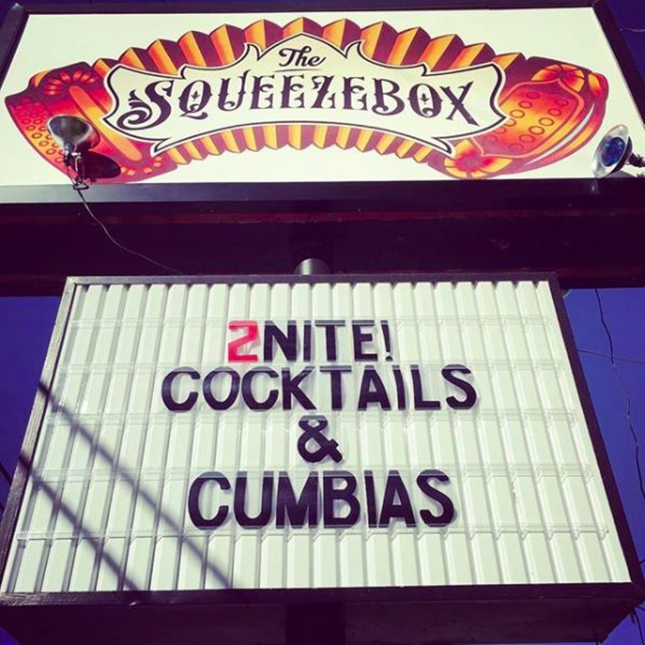 The Squeezebox
2806 N St Mary's St., facebook.com/TheSqueezebox
Round up your primos and head to The Squeezebox for a night of dancing. With DJ's and a bar outside on the patio, there's a chance you might not even make it inside the bar &#151; and that's perfectly ok. 
Photo via Instagram,  thesqueezebox_sa