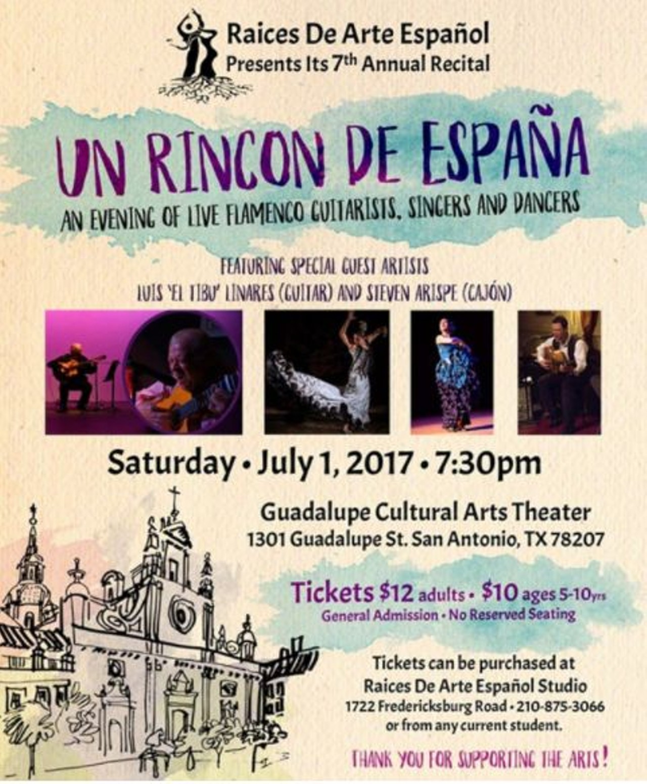 Flamenco Dance Recital 
Sat., July 1, 7:30-9:30 p.m. $10 &#150; $12.