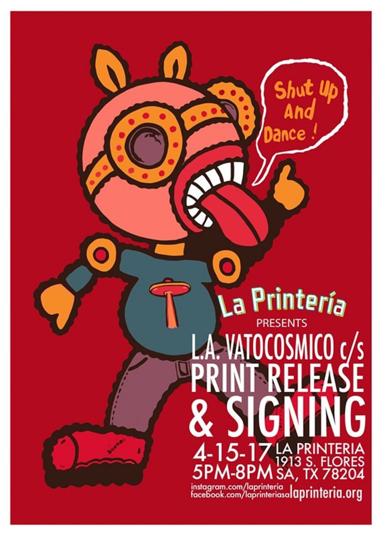 L.A. Vatocosmico Print Release & SigniSat., April 15, 5-8 p.m. at La Printer&iacute;a - Freight