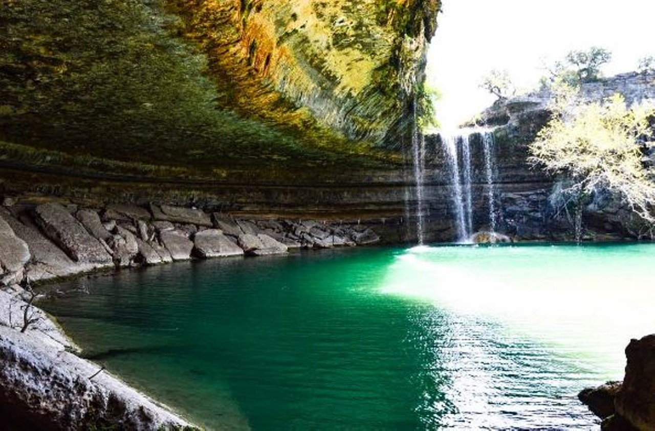 Hamilton Pool
24300 Hamilton Pool Road, Dripping Springs, (512) 264-2740, parks.traviscountytx.gov
Because where else but Texas would you find something so cool?
Photo via Instagram, matthew_little_g