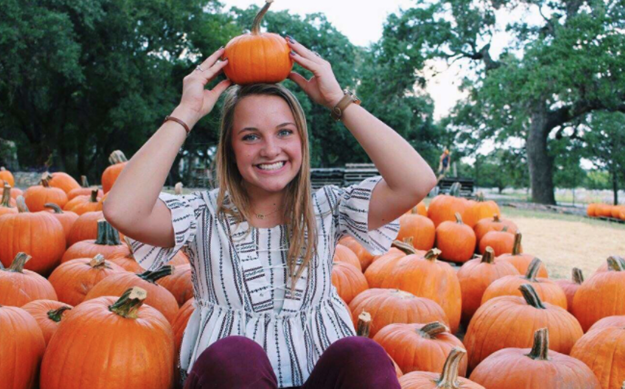 Have a photoshoot at a pumpkin patch
Multiple locations
You’ll have plenty of pumpkin patches to choose from, with many within city limits and plenty out in the country. Just be sure to snap plenty of shots of you picking, sitting on, carving and decorating your pumpkin.
Photo via Instagram, _abigail_hall