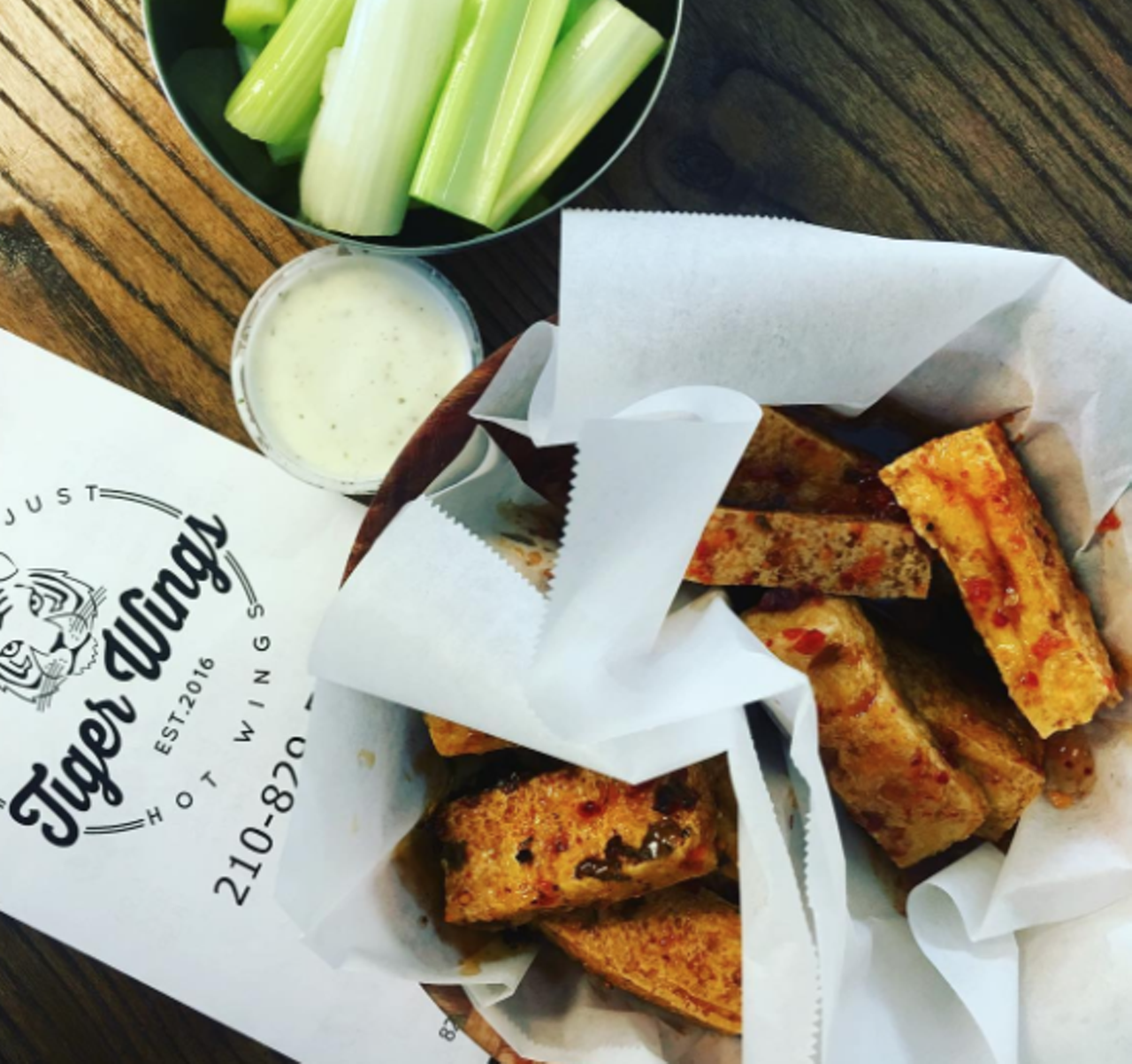 Tiger Wings
8210 Broadway, (210) 829-5000, facebook.com
Don’t feel left out of the game-watch party! Order up your very own basket of tofu wings to cheer on the Spurs. Available in a delicious mango flavor for the perfect meal.
Photo via Instagram, rebelmariposa