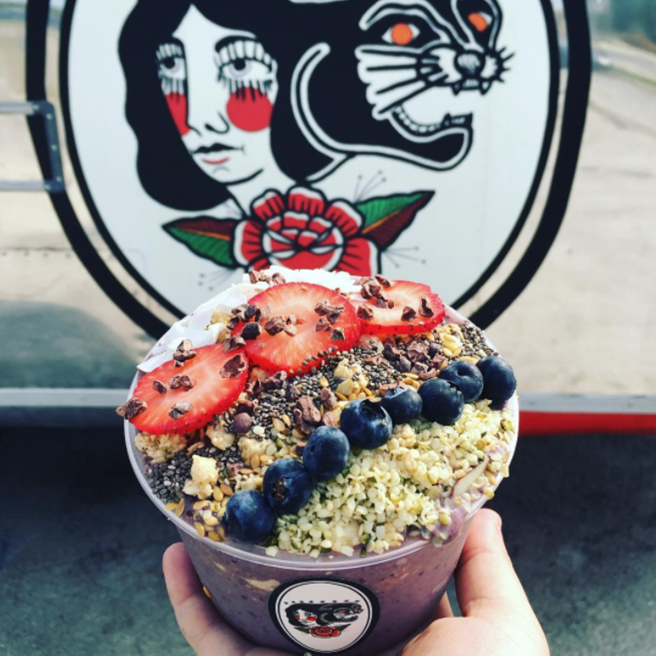 Rise Up
6401 Broadway, (210) 268-8009
The pitaya candy bowl is just as delicious as it sounds with ingredients that include the always fascinating pitaya fruit, apple juice, banana, pineapple and honey and with delicious toppings to match.
Photo via Instagram, riseupsatx