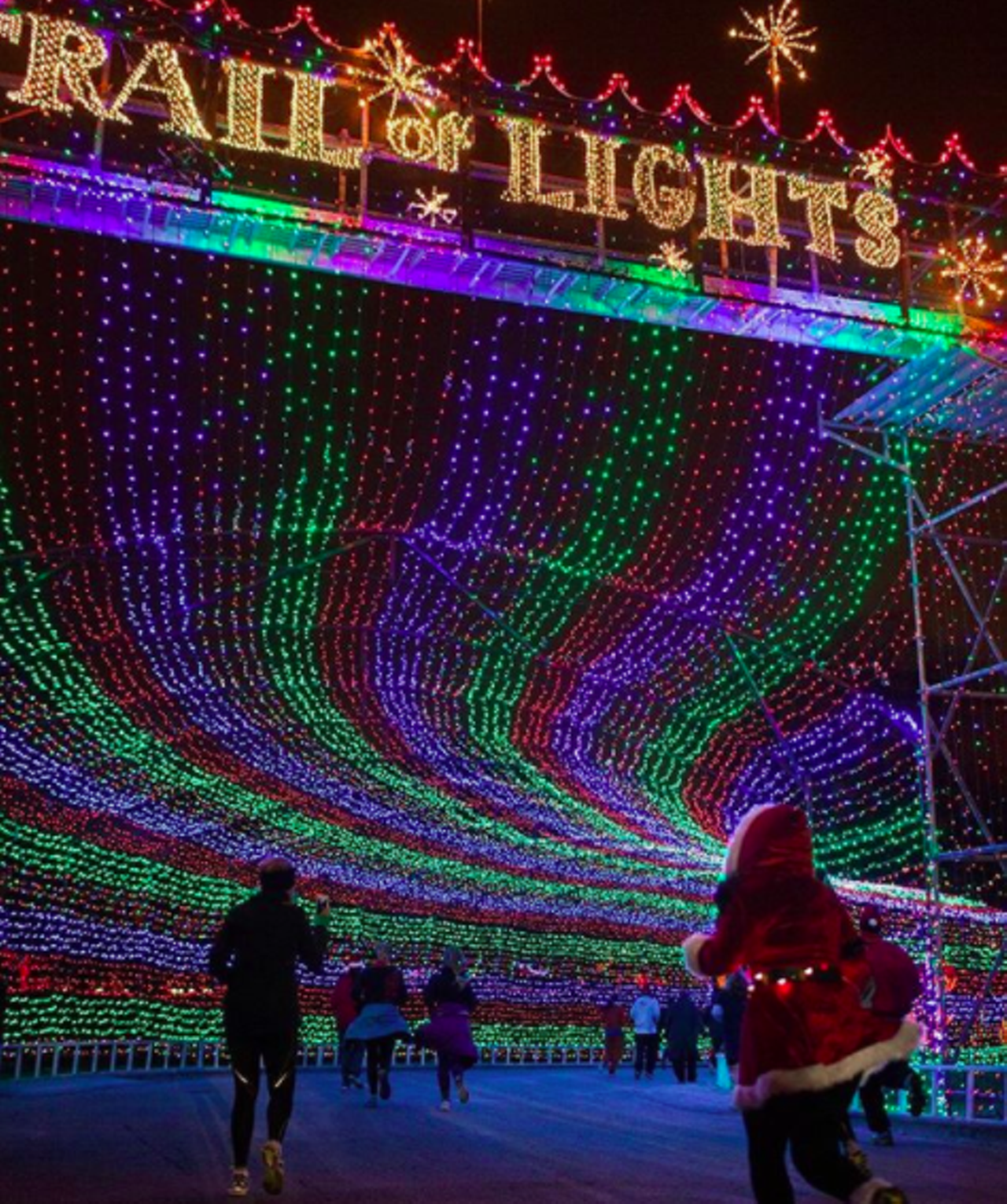 Austin’s Trail of Lights
Free or $3+, 2400 Barton Springs Road, austintrailoflights.org
For starters, it’s held in the same area as ACL, so you know it’s lit (excuse the pun). Location aside, this Austin staple is worth the road trip up I-35. And in addition to lights, Trail of Lights includes music, fun games and food trucks to be enjoyed. Be sure to plan accordingly since some nights have free admission, just be ready to brave the crowds. Running December 9-23, 7-10pm.
Photo via atxlights / Instagram