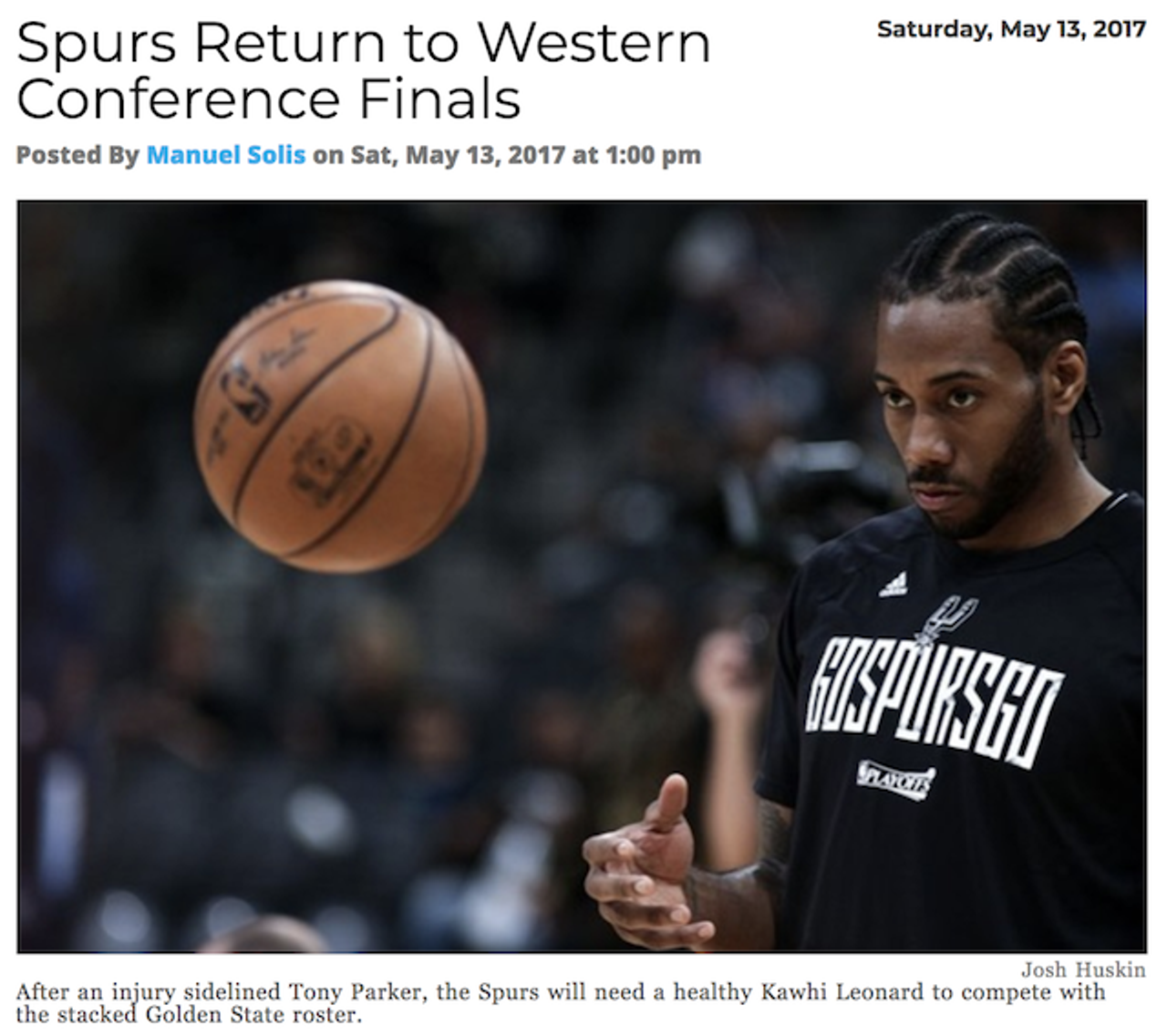 The Spurs advanced far into the playoffs last season. Unfortunately, they had to play the Golden State Warriors, who sweeped them 4-0. There’s always next time. Read more.