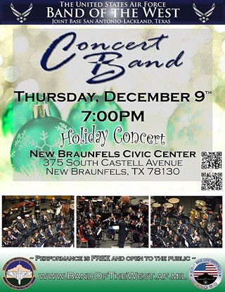 USAF Band of the West Holiday Concert @ New Braunfels