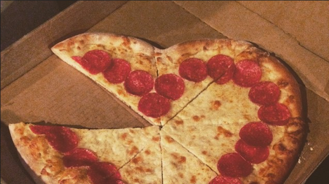 What I Ate: Love and heart-shaped pizzas