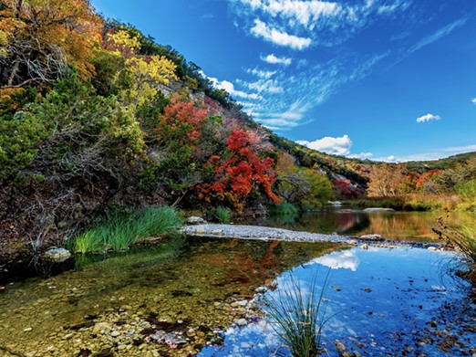 Lost Maples State Natural Area
About a 2 hour drive northwest of San Antonio
Lost Maples is a top destination for outdoor lovers for a reason. The park features more than 10 miles of trails, including one loop that offers a breathtaking view from the top of a 2,200-foot cliff. Lost Maples is worth a visit at all times of year, but is especially renowned for its Uvalde bigtooth maples, which burst into vibrant colors in the fall.