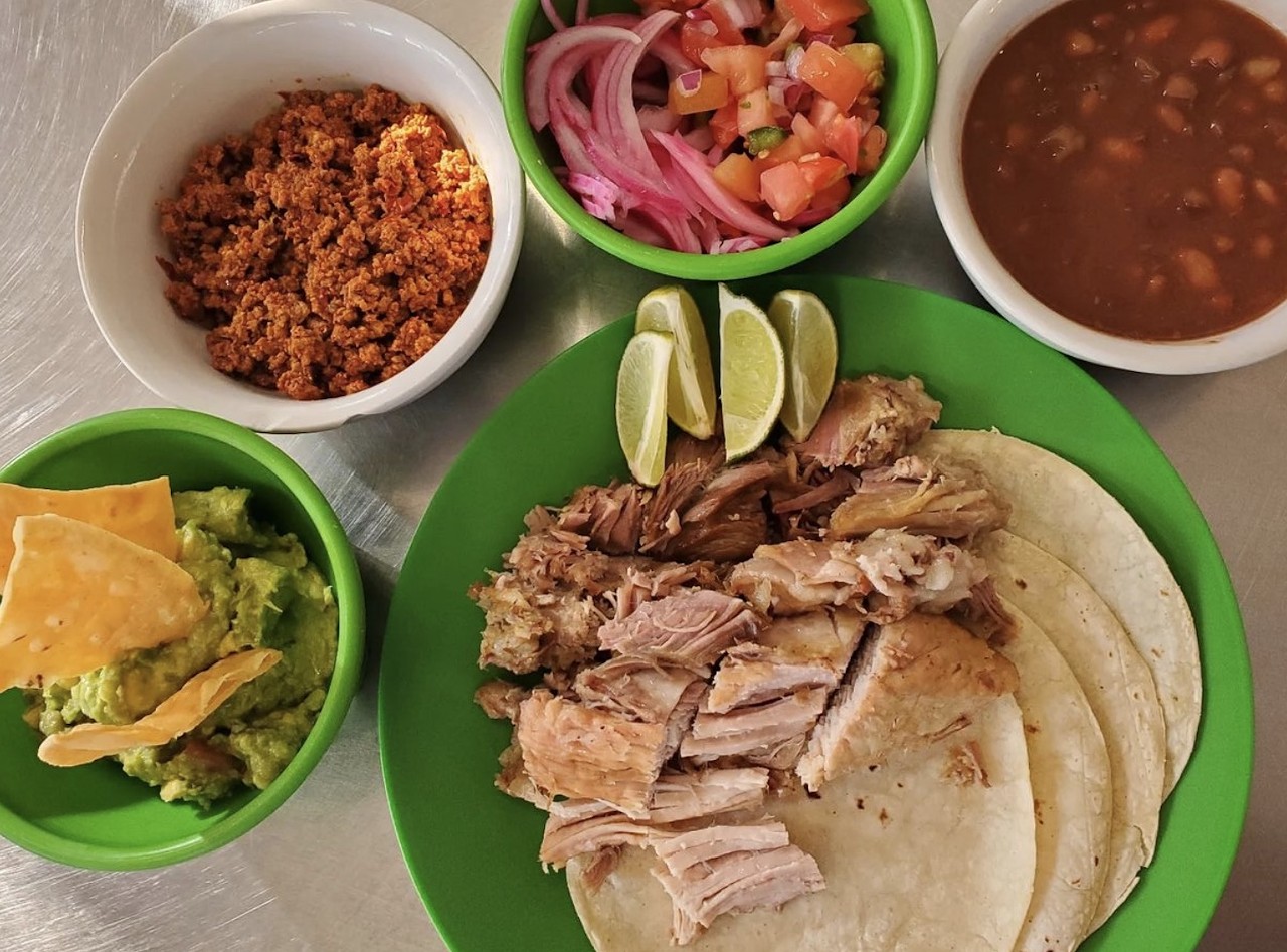 Carnitas Lonja
1107 Roosevelt Ave., (210) 455-2105, carnitaslonja.com
A legit pork paradise on the South Side, Carnitas Lonja was recognized in 2019 by The Daily Meal as one of the best hole-in-the-wall spots in the U.S., citing its no-frills approach to carnitas and delicious corn tortillas as reason enough to visit the Alamo City.