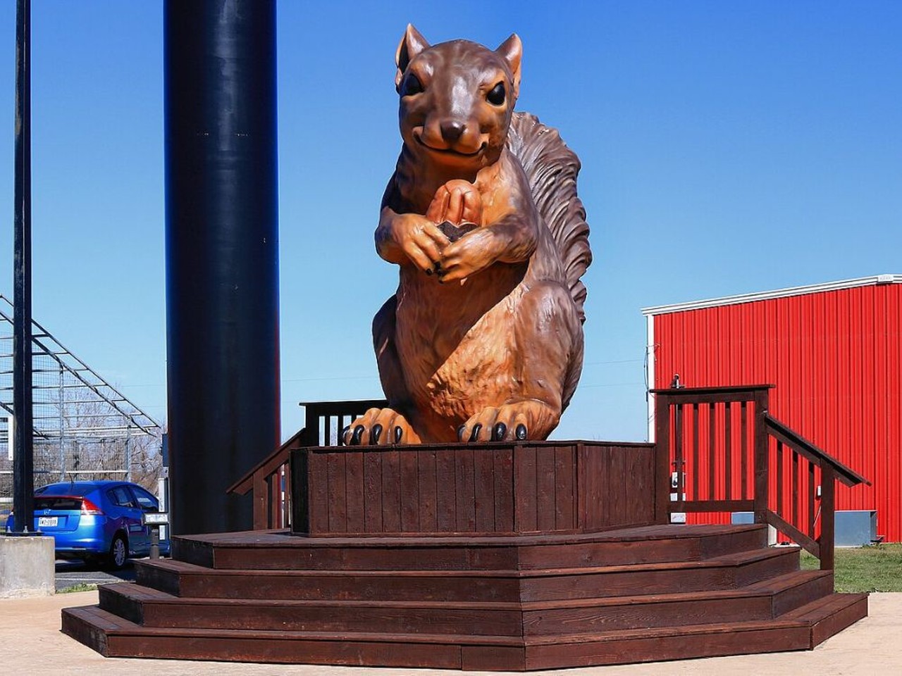 Ms. Pearl the Giant Squirrel
2626 State Highway 71, Cedar Creek
Berdoll Pecan Candy in Cedar Creek pays honor to its mascot, Ms. Pearl, with a 14-foot statue in front of the store, which they claim is the tallest squirrel statue in the world.